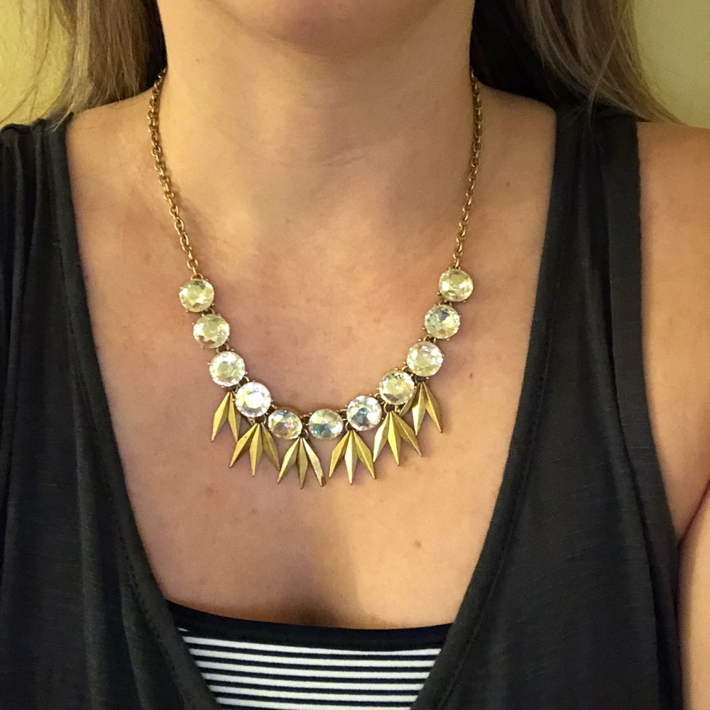 J. Crew Brushed Gold Necklace
